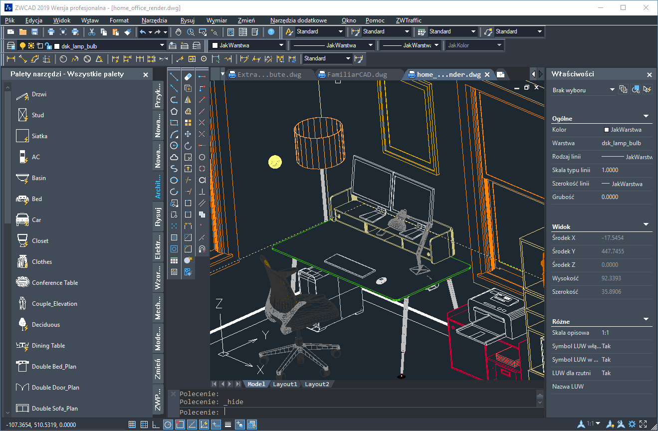 2018-12-04 12_25_20-ZWCAD 2019 Wersja profesjonalna - home_office_render.dwg